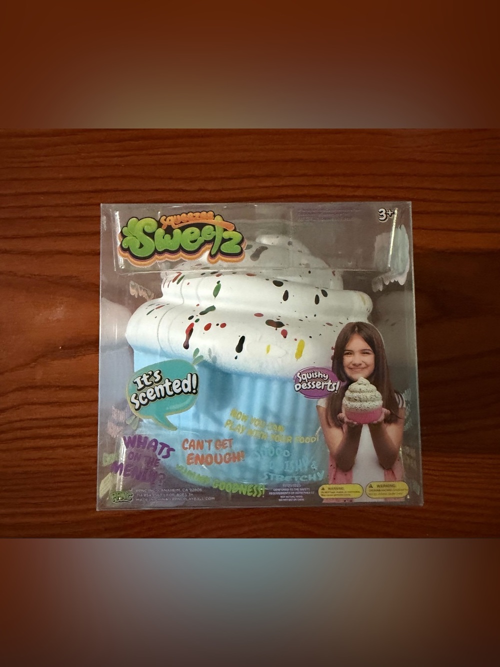 Squeezies SweeTz Scented Cupcake Squishy Toy - Blue & White Five Below